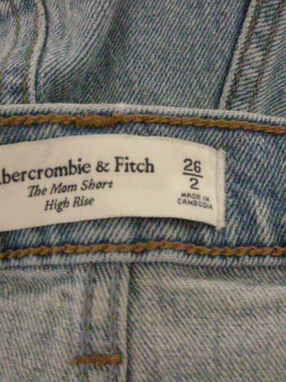 Abercrombie Mom‎ Short High Rise Distressed Denim Shorts Size 26 - Picture 6 of 7